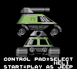 SWiV (Game Boy Color) screenshot: Jeep
