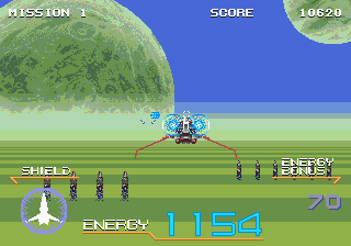 Galaxy Force II (Genesis) screenshot: World 3