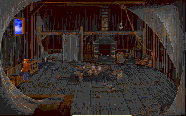 Call of Cthulhu: Shadow of the Comet (PC-98) screenshot: Strange room...