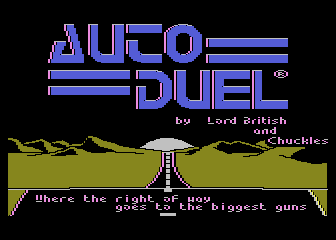 AutoDuel (Atari 8-bit) screenshot: Title screen