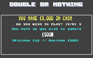 Footballer of the Year 2 (Atari ST) screenshot: Double or nothing trivia