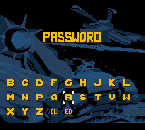SWiV (Game Boy Color) screenshot: Password
