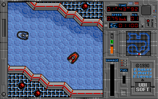 Jupiter's Masterdrive (Atari ST) screenshot: Sliding after being shot