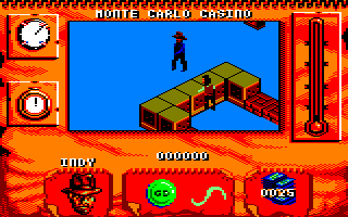 Indiana Jones and the Fate of Atlantis: The Action Game (Amstrad CPC) screenshot: Level 1