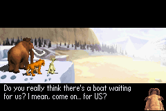 Ice Age 2: The Meltdown (Game Boy Advance) screenshot: Beginning cut-scene