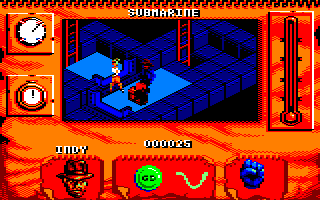 Indiana Jones and the Fate of Atlantis: The Action Game (Amstrad CPC) screenshot: Level 4