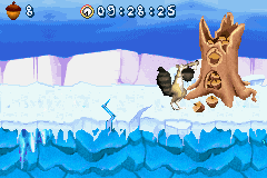 Ice Age 2: The Meltdown (Game Boy Advance) screenshot: Got the acorns!