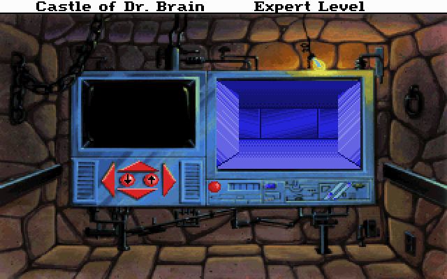 Castle of Dr. Brain (DOS) screenshot: The first elevator maze