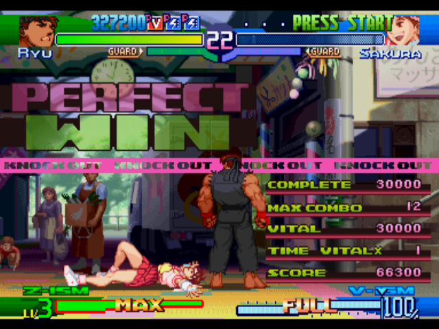 Screenshot of Street Fighter Alpha 3 (Arcade, 1998) - MobyGames