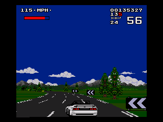 Screenshot of Lotus Turbo Challenge 2 (Genesis, 1991) - MobyGames