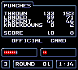 Foreman for Real (Game Gear) screenshot: Result card
