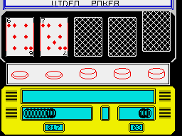 Las Vegas Video Poker (ZX Spectrum) screenshot: Aiming for a sequence of diamonds