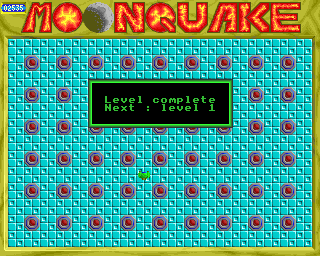 Moonquake (Acorn 32-bit) screenshot: Level completed