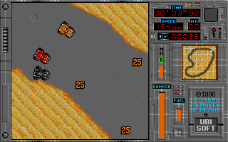 Jupiter's Masterdrive (Atari ST) screenshot: A hot track