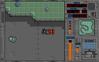 Jupiter's Masterdrive (Atari ST) screenshot: In place to shoot at the black car