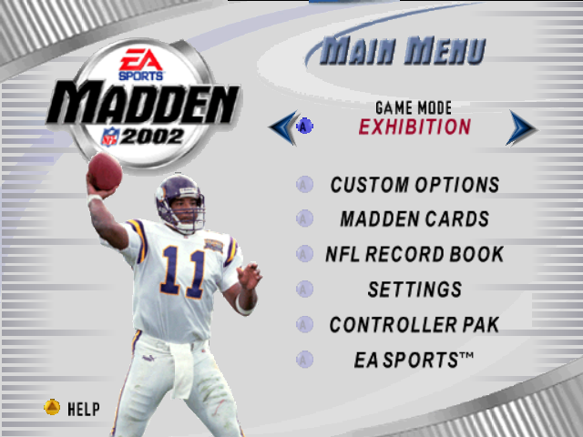 Screenshot of Madden NFL 2002 (Nintendo 64, 2001) - MobyGames