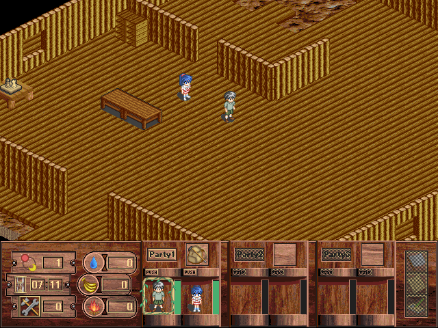 Mujintō Monogatari 4 (Windows) screenshot: Gameplay. Use the mouse to move your characters.