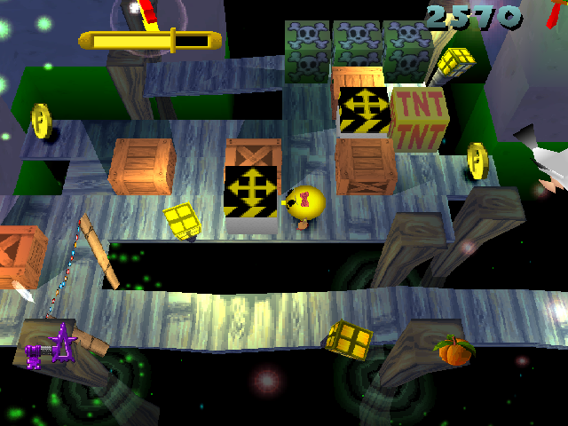 Ms. Pac-Man Maze Madness (PlayStation) screenshot: Happy New Year!