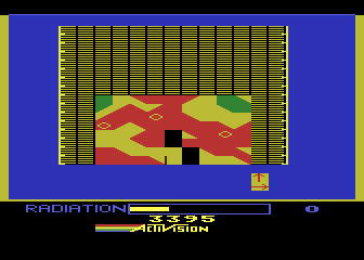 Pastfinder (Atari 8-bit) screenshot: The map; select the next sector to explore