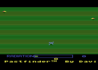 Pastfinder (Atari 8-bit) screenshot: Title screen and game demo