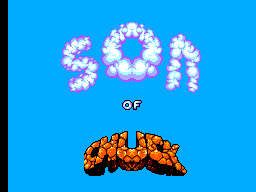 Chuck Rock II: Son of Chuck (SEGA Master System) screenshot: Title screen: Part 2