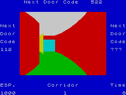 Corridors of Genon (ZX Spectrum) screenshot: Game start