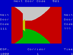 Corridors of Genon (ZX Spectrum) screenshot: Rotated in smooth 3D
