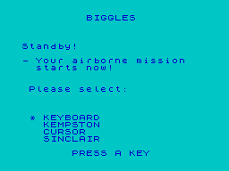 Biggles (ZX Spectrum) screenshot: Status