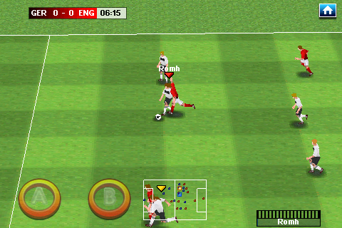 Real Soccer 2009 (Android) screenshot: Playing competing for the ball