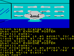 The Worm in Paradise (ZX Spectrum) screenshot: Keep watching the TV to get all the codes