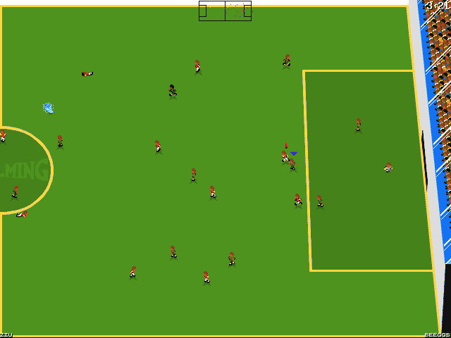 Eat the Whistle (Amiga) screenshot: I think AAA team is dribbling the ball right now