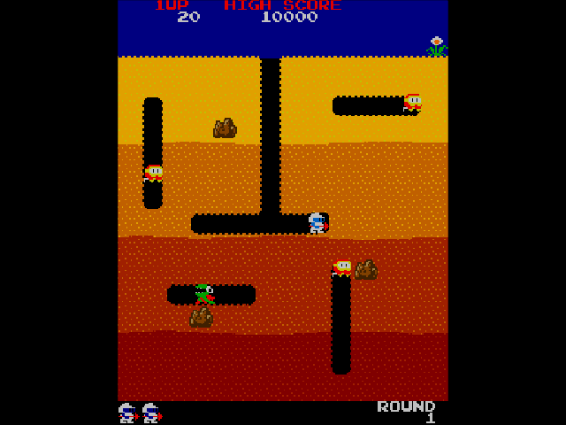 Namco Museum: 50th Anniversary (Windows) screenshot: The game lets you choose between smooth and not smooth sprites. This is not smooth.