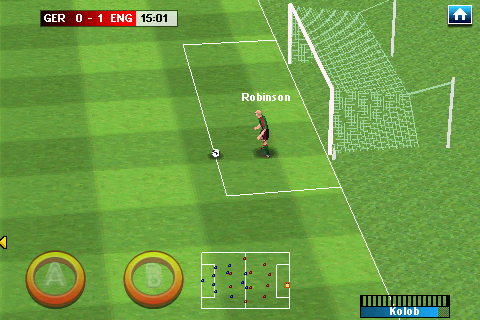 Real Soccer 2009 (Android) screenshot: Goal kick