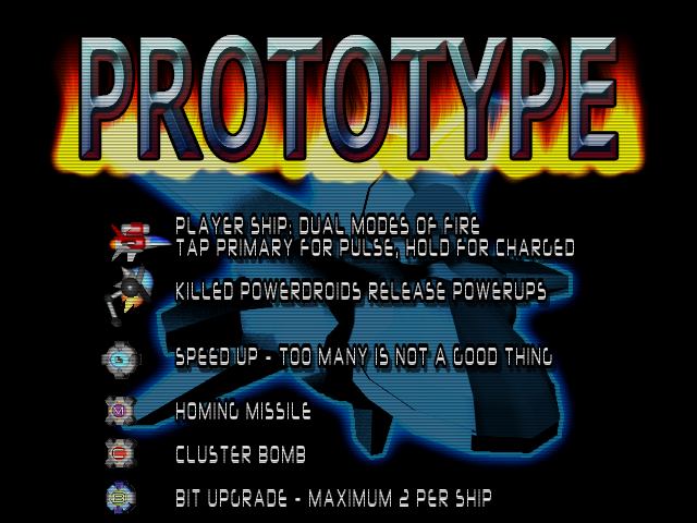 ProtoType (Windows) screenshot: Powerup advice