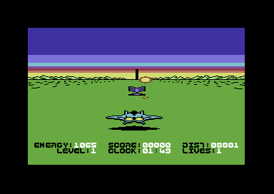 Stealth (Commodore 64) screenshot: And we're off!