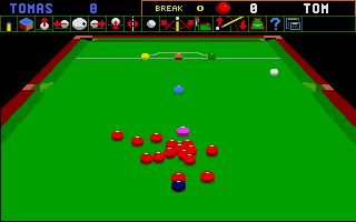 Jimmy White's 'Whirlwind' Snooker (Atari ST) screenshot: Break