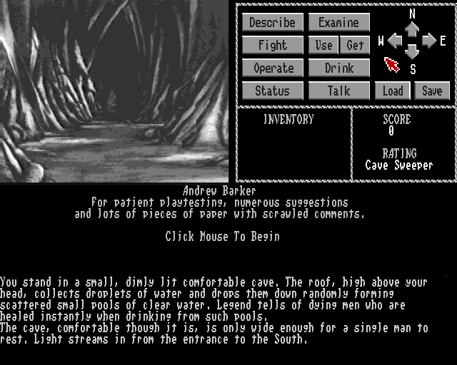 The Talisman (Amiga) screenshot: Game start
