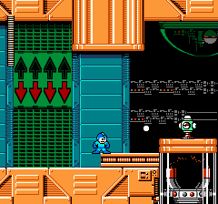 Mega Man 5 (NES) screenshot: Gravity Man's stage