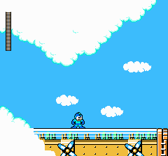 Mega Man 5 (NES) screenshot: Gyro Man's stage