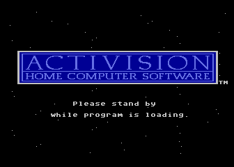 Hacker (Atari 8-bit) screenshot: Activision logo / loading screen