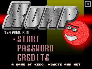 Xump: The Final Run (Windows) screenshot: Title Screen