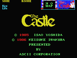 The Castle (MSX) screenshot: Title screen
