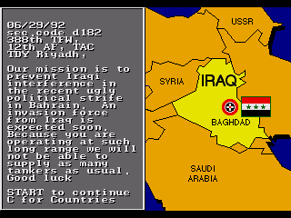 F-22 Interceptor (Genesis) screenshot: Iraq Scenario