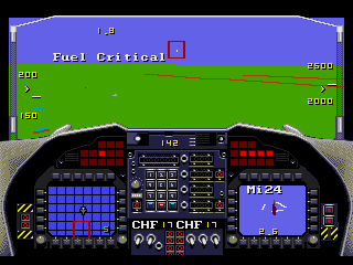 F-22 Interceptor (Genesis) screenshot: Low fuel