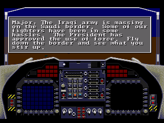 F-22 Interceptor (Genesis) screenshot: Mission briefing