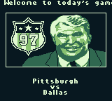 Madden 97 (Game Boy) screenshot: Welcome to today's game between...