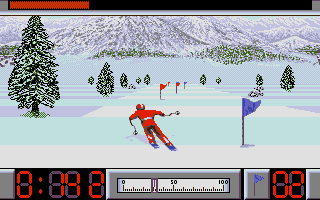 Super Ski II (Atari ST) screenshot: Slalom