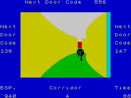 Corridors of Genon (ZX Spectrum) screenshot: It's some sort of land wolf!