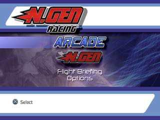 N.GEN Racing (PlayStation) screenshot: Main menu