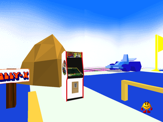 Namco Museum Vol. 1 (PlayStation) screenshot: Rally X cabinet